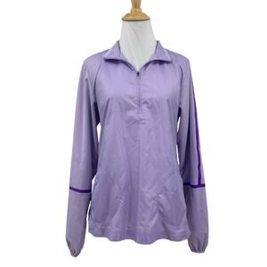 Nike Golf Jacket Womens M Medium Lilac Windbreaker Side Zip Lightweight Pullover